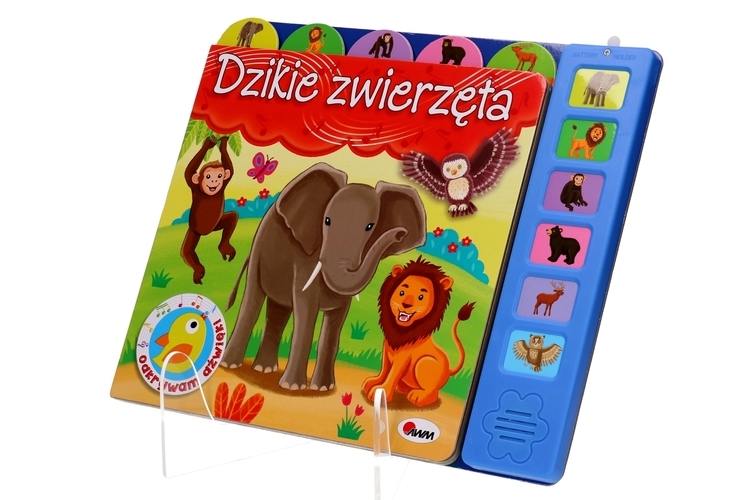 Książka dźwiekowa DZIKIE ZWIERZĘTA odkrywam dźwięki 1