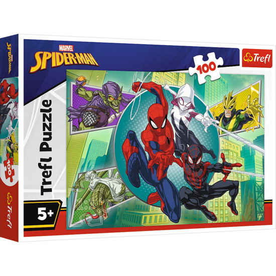 Puzzle 100 Spiderman pajęcza maska 1
