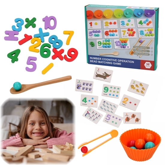 Sortowanie kolorów MONTESSORI nauka liczenia 1