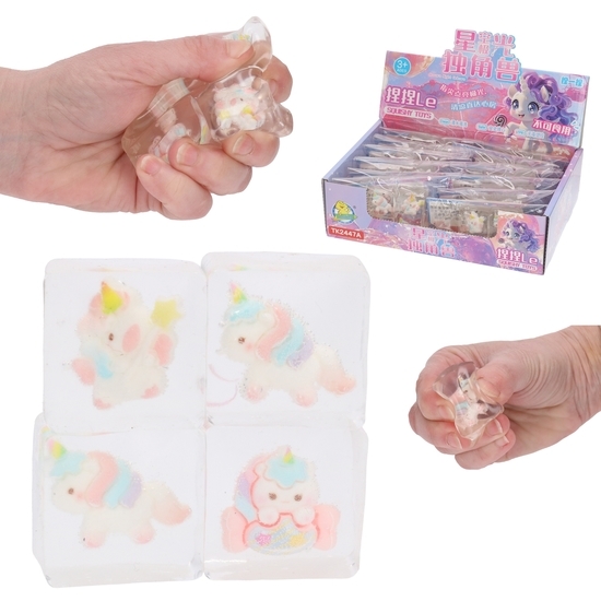 SQUISHY gniotek antystresowy KOSTKI jednorożec 1