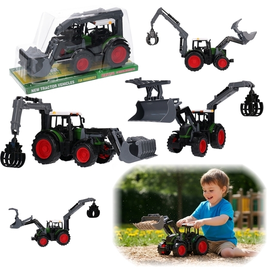 Traktor z turem i ramieniem dźwigu 1