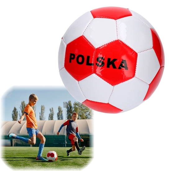 Piłka nożna POLSKA szyta biało czerwona  1