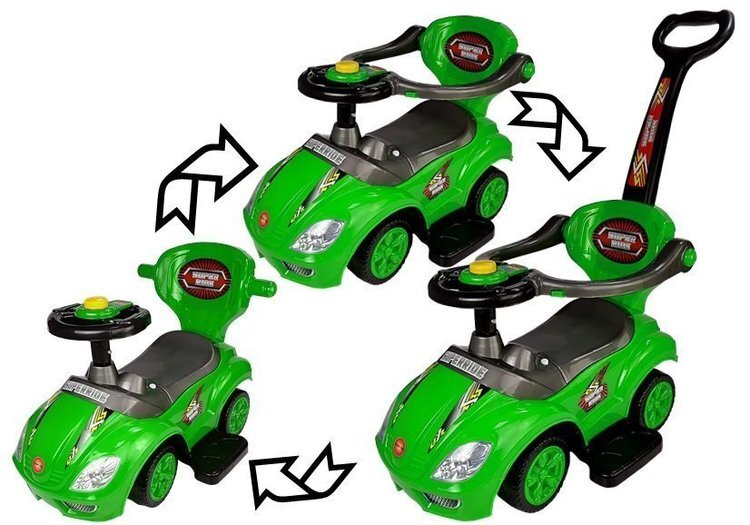 Jeździk z pchaczem Mega Car 3w1 zielony SUPER CENA 1