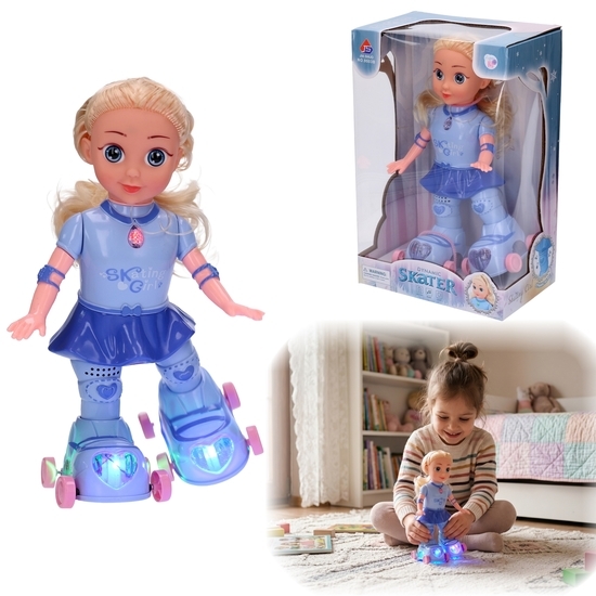 Lalka na rolkach SKATING GIRL sama jeździ 1