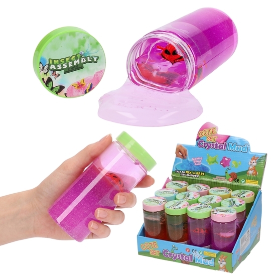 Masa żelowa brokat GLUT SLIME owad w środku 1