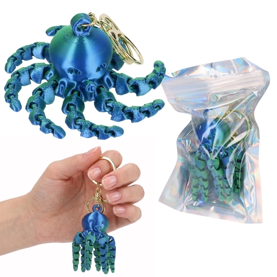 Brelok figurka 3D OŚMIORNICA z drukarki 3D Hit TIK TOKA 1szt 1