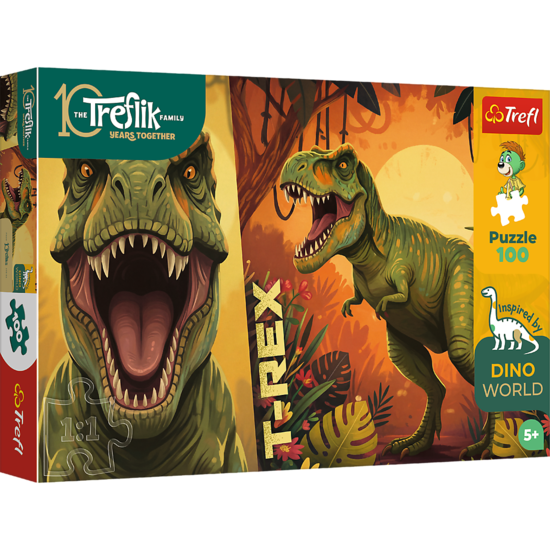Puzzle 100 T-Rex - Rodzina Treflików 1