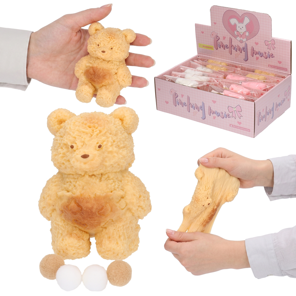 Antystresowy gniotek MIŚ gadżet do ściskania z kuleczkami SQUISHY 1