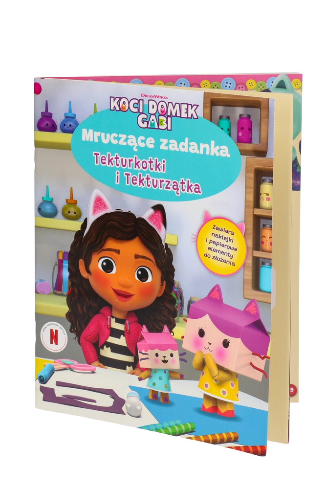 Książka Koci Domek Gabi Mruczące zadanka Tekturkotki i Tekturzątka zeszyt zadań 1