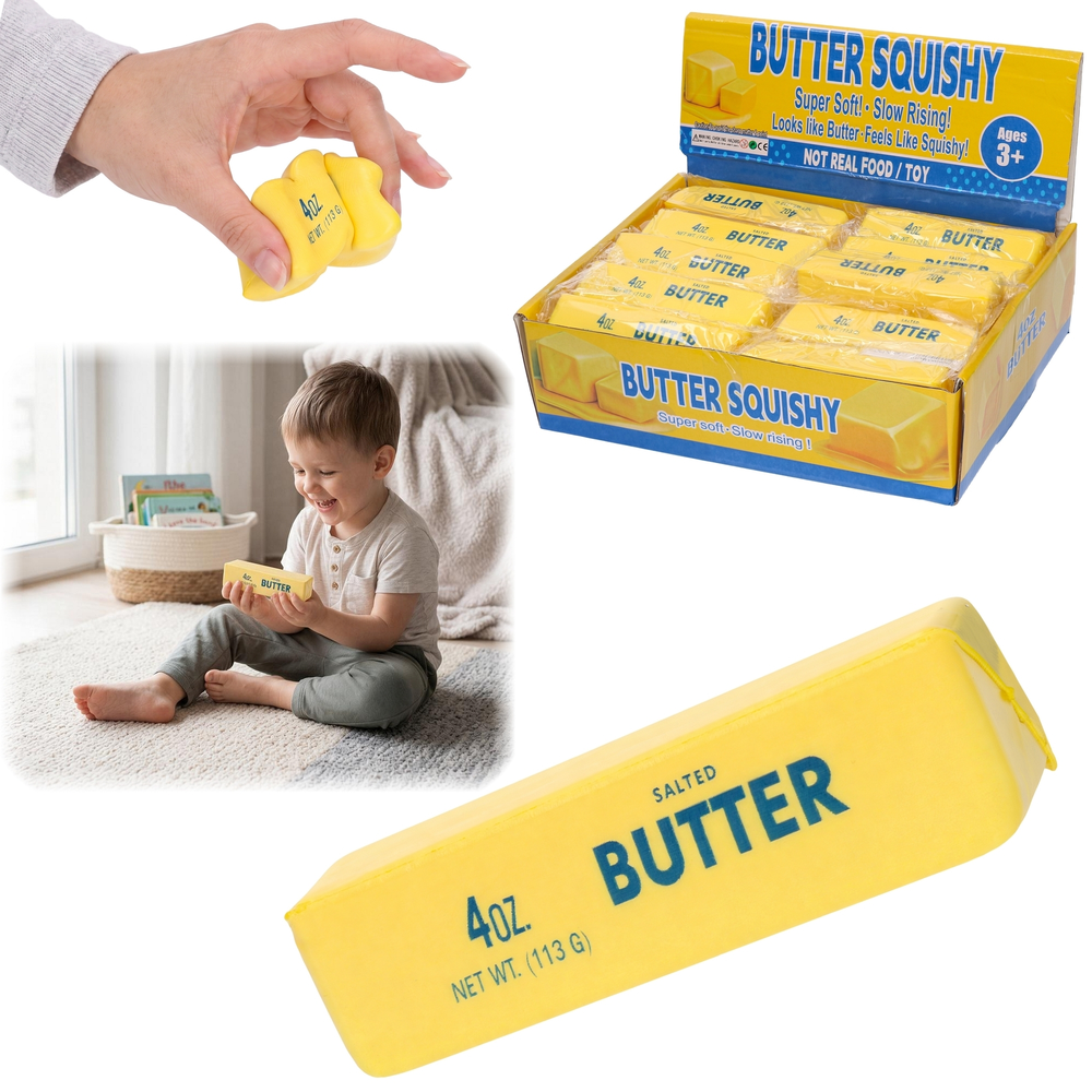 SQUISHY antystresowy gniotek MASŁO miękki i elastyczny 1szt 1