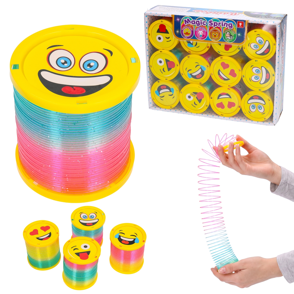 EMOTIKON magiczna sprężyna ze światłem LED zabawka zręcznościowa 1