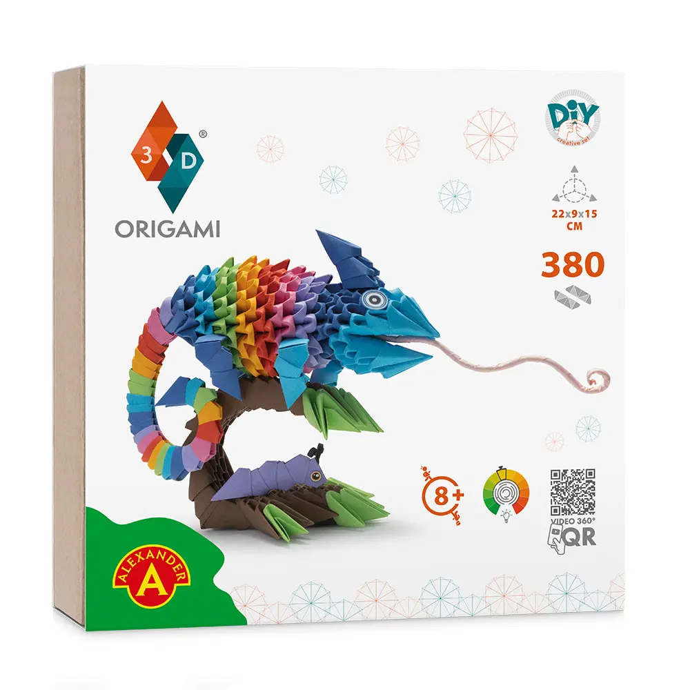 Origami 3D Kameleon 1