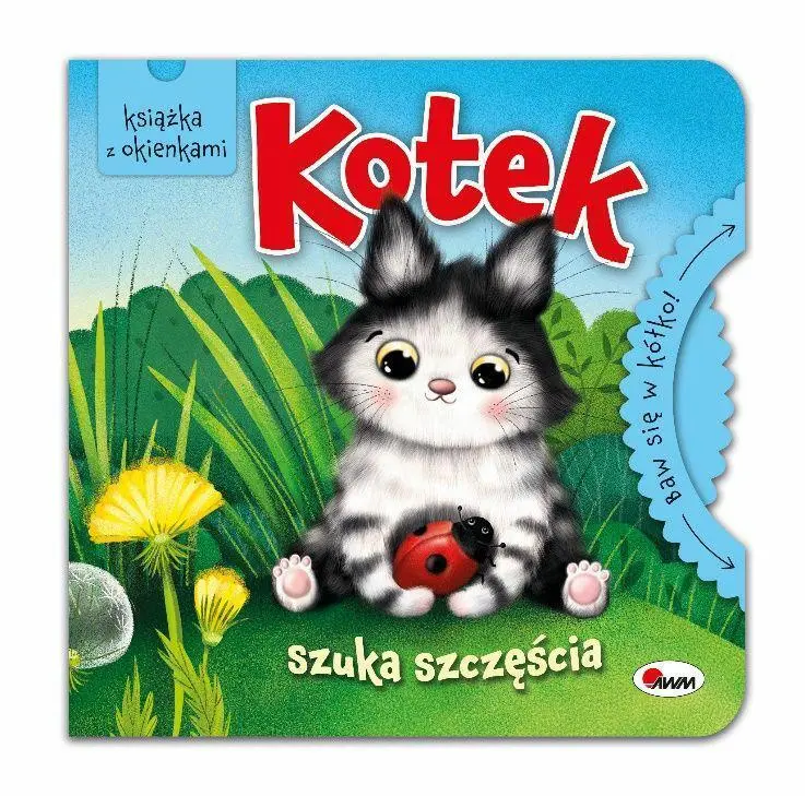 Książka z okienkami - Kotek szuka szczęścia 1