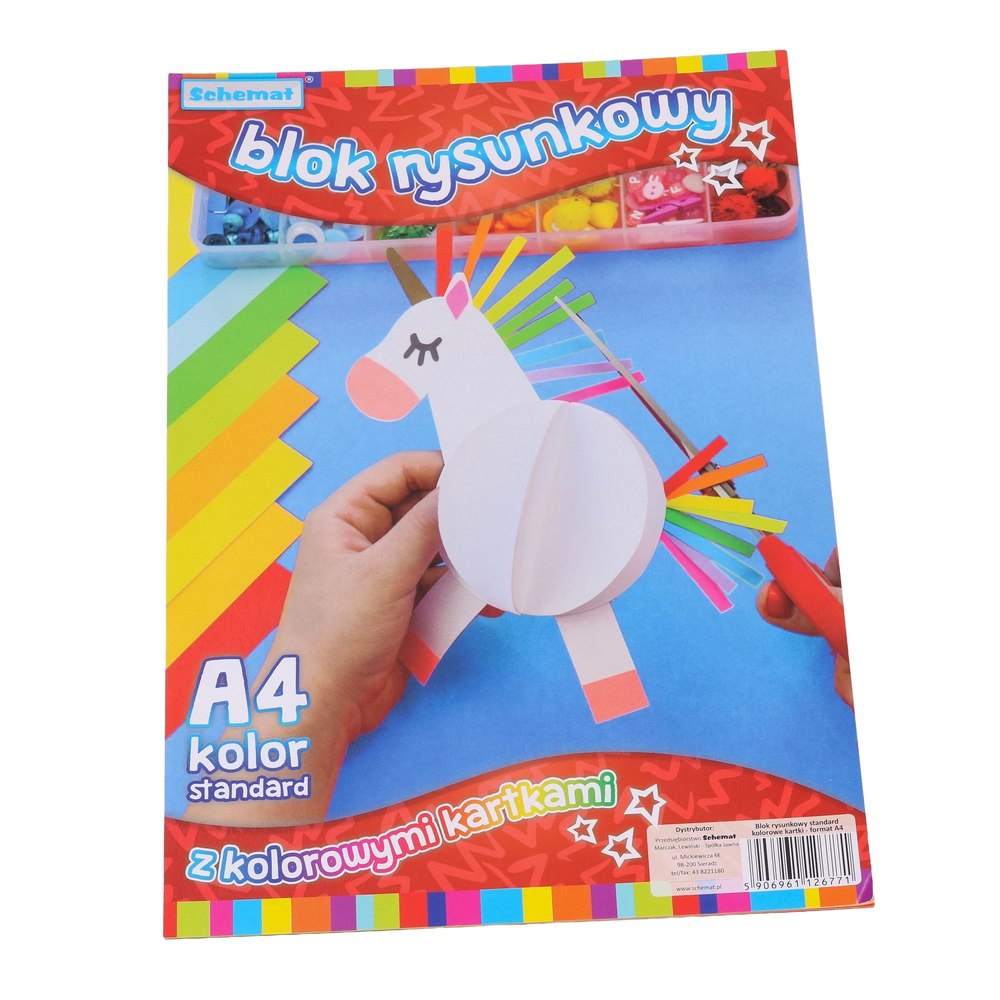 Blok rysunkowy kolorowe kartki A4 20 kartek 1