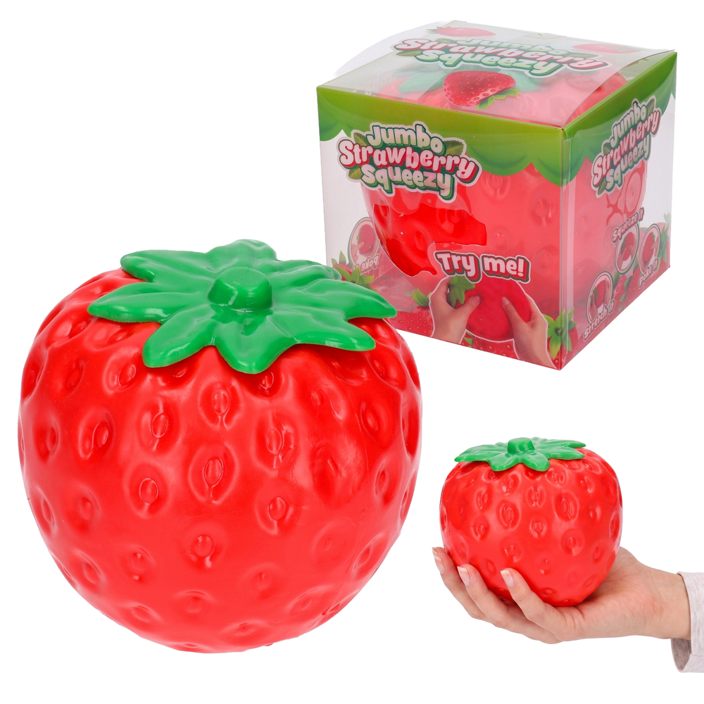 Antystresowy gniotek TRUSKAWKA XXL mega duża squishy 1