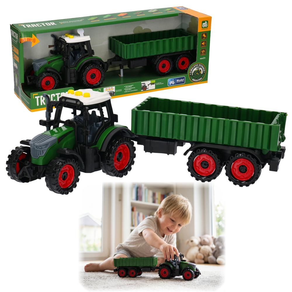 Traktor z przyczepą światło dźwięk 1