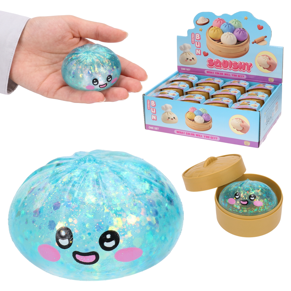 Antystresowy gniotek PIEROŻEK w koszyczku - mieniący się hologram 1