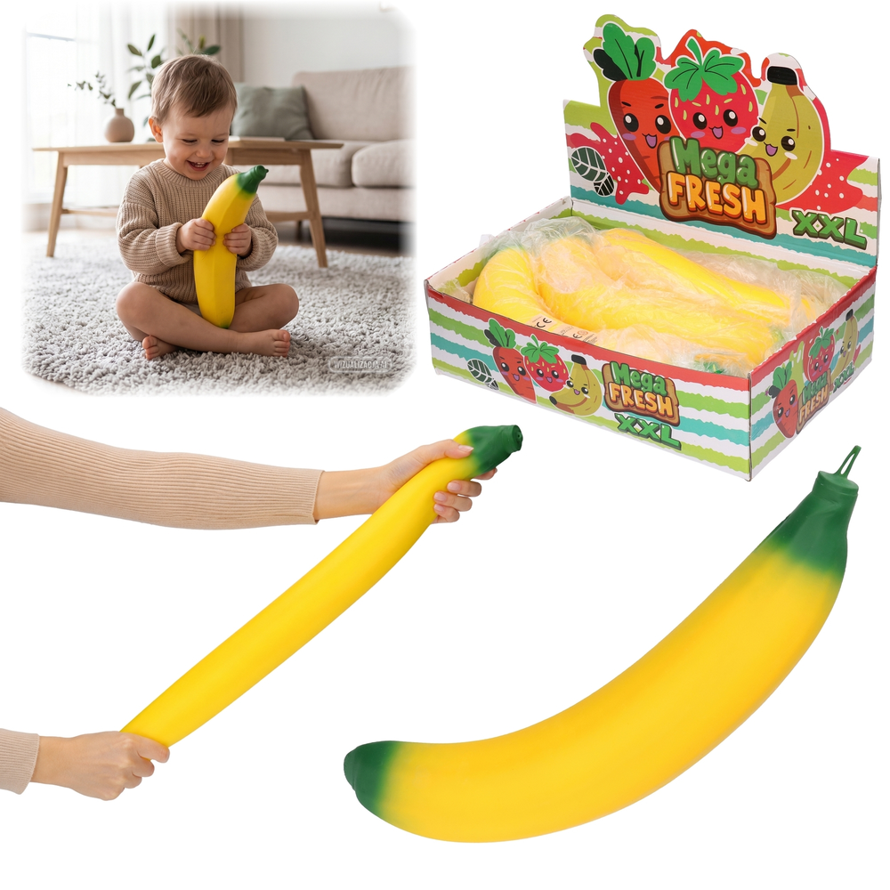 Antystresowy gniotek BANAN mega duży SQUISHY 39cm 1