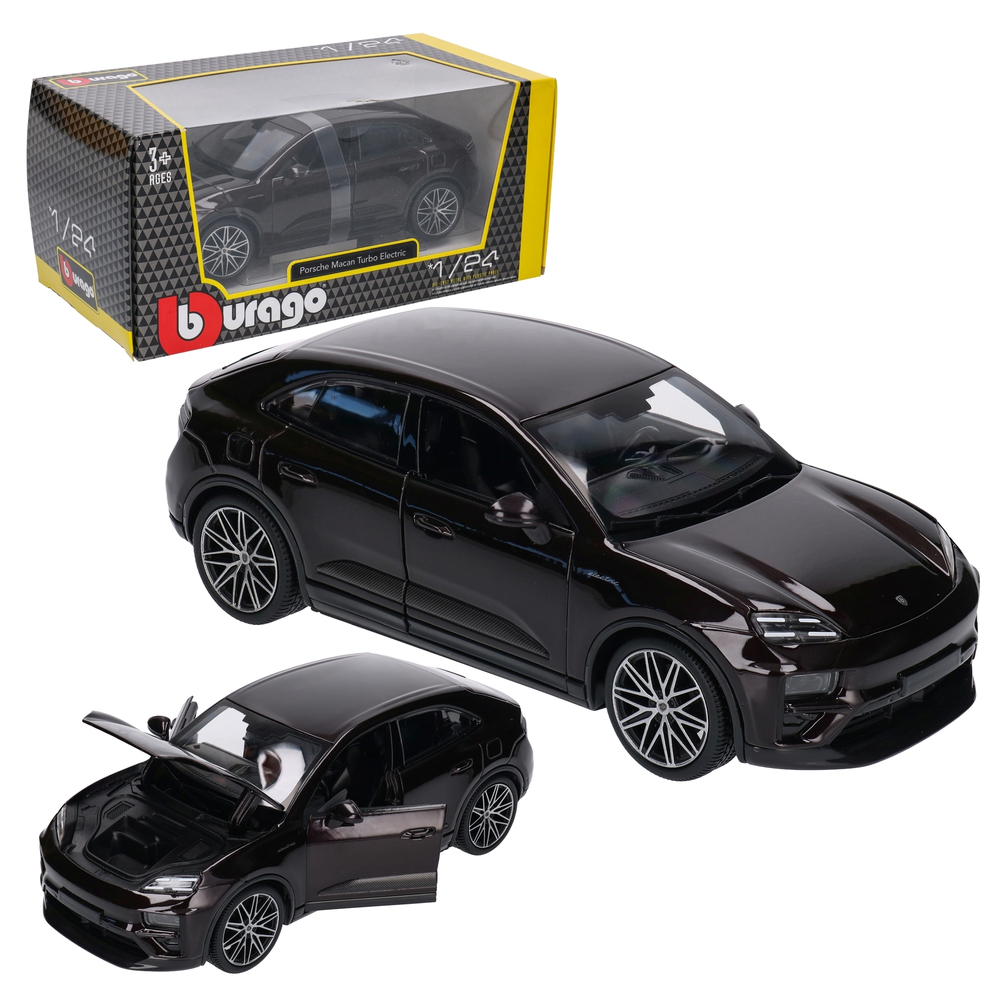 Auto Porsche Macan Turbo electric model metalowy BURAGO 1:24 1