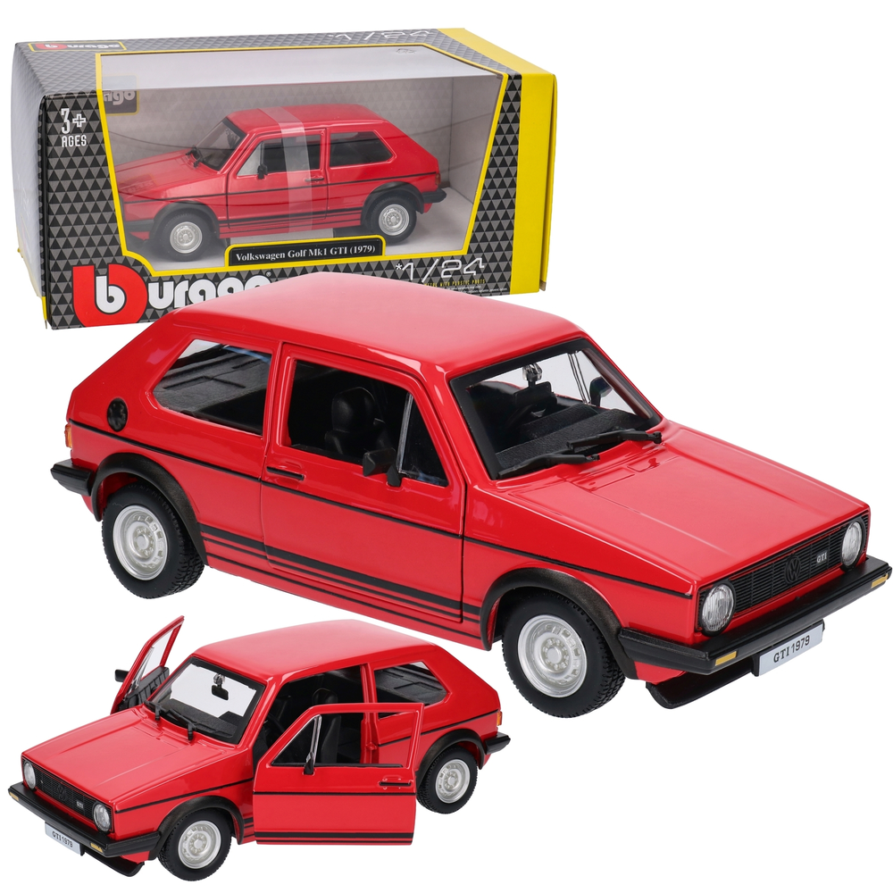 Auto Volkswagen Golf Mk1 GTI 1979 model metalowy BURAGO 1:24 1