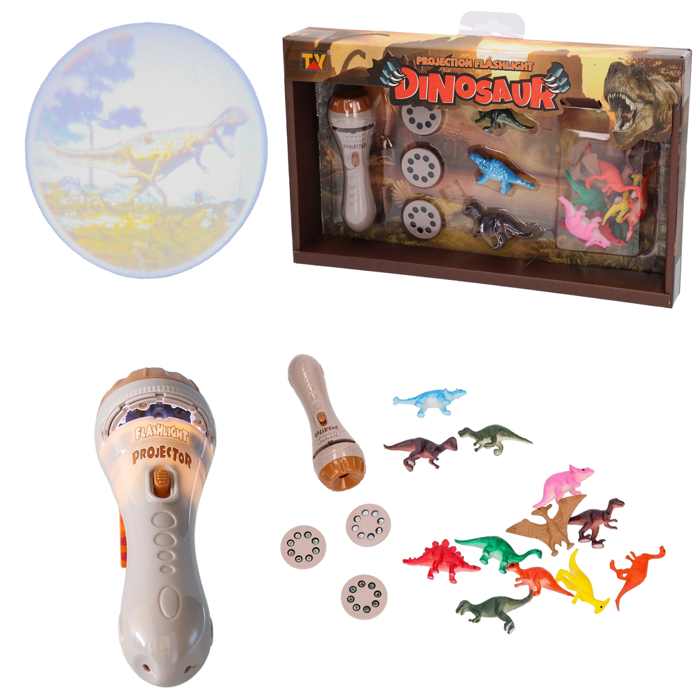 Latarka MINI PROJEKTOR slajdów DINOZAURY 1