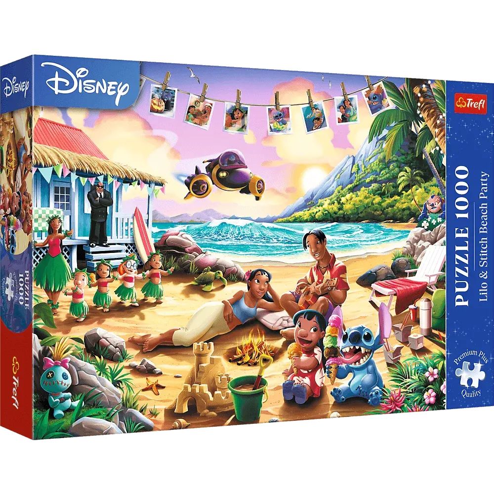 Puzzle 1000 Lilo & Stitch Impreza na plaży Premium Plus Quality 1
