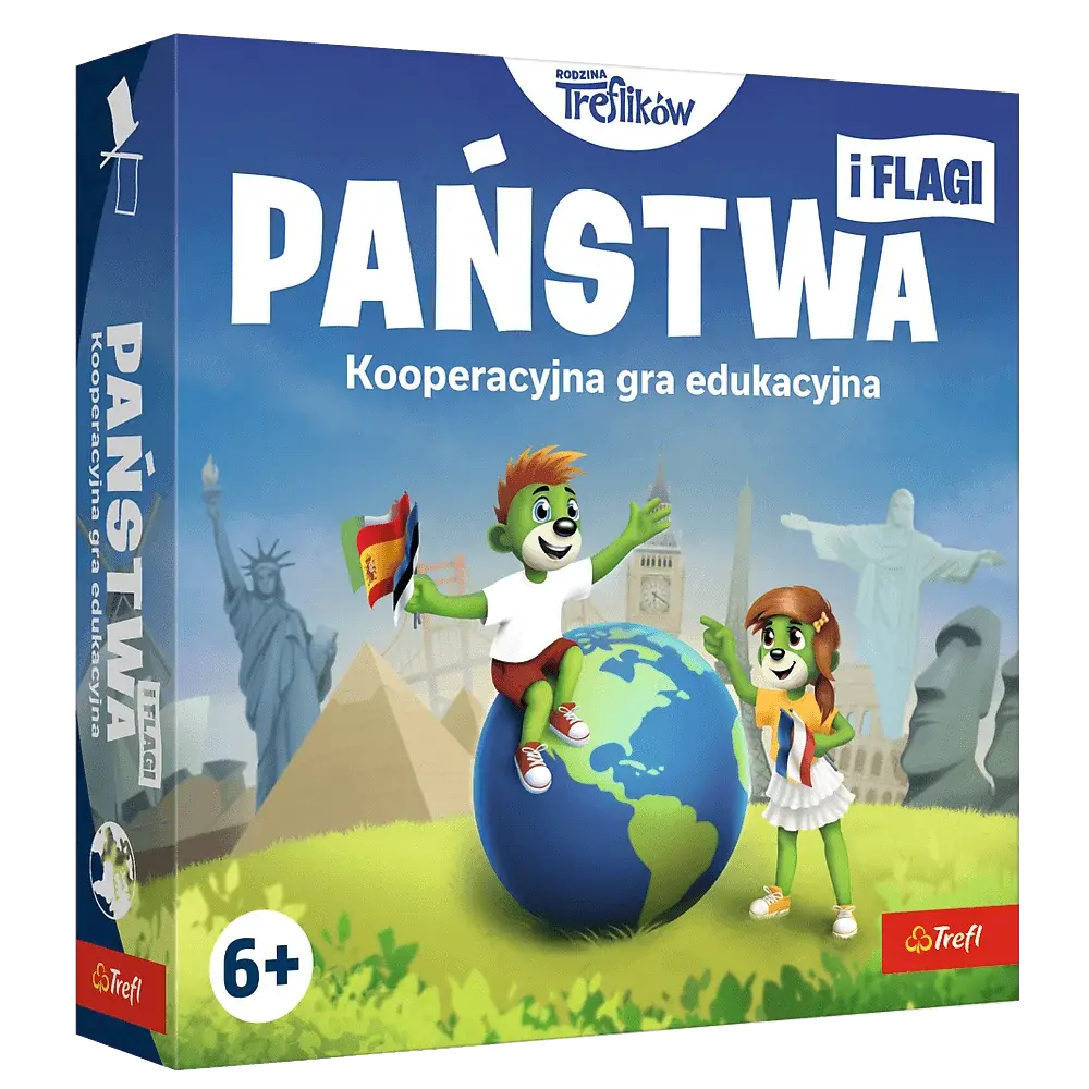 Gra edukacyjna Rodzina Treflików Państwa i flagi 1