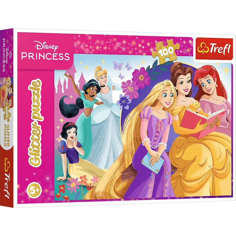 Puzzle 100 Księżniczki Disney`a Blask magii i przyjaźni Glitter 1