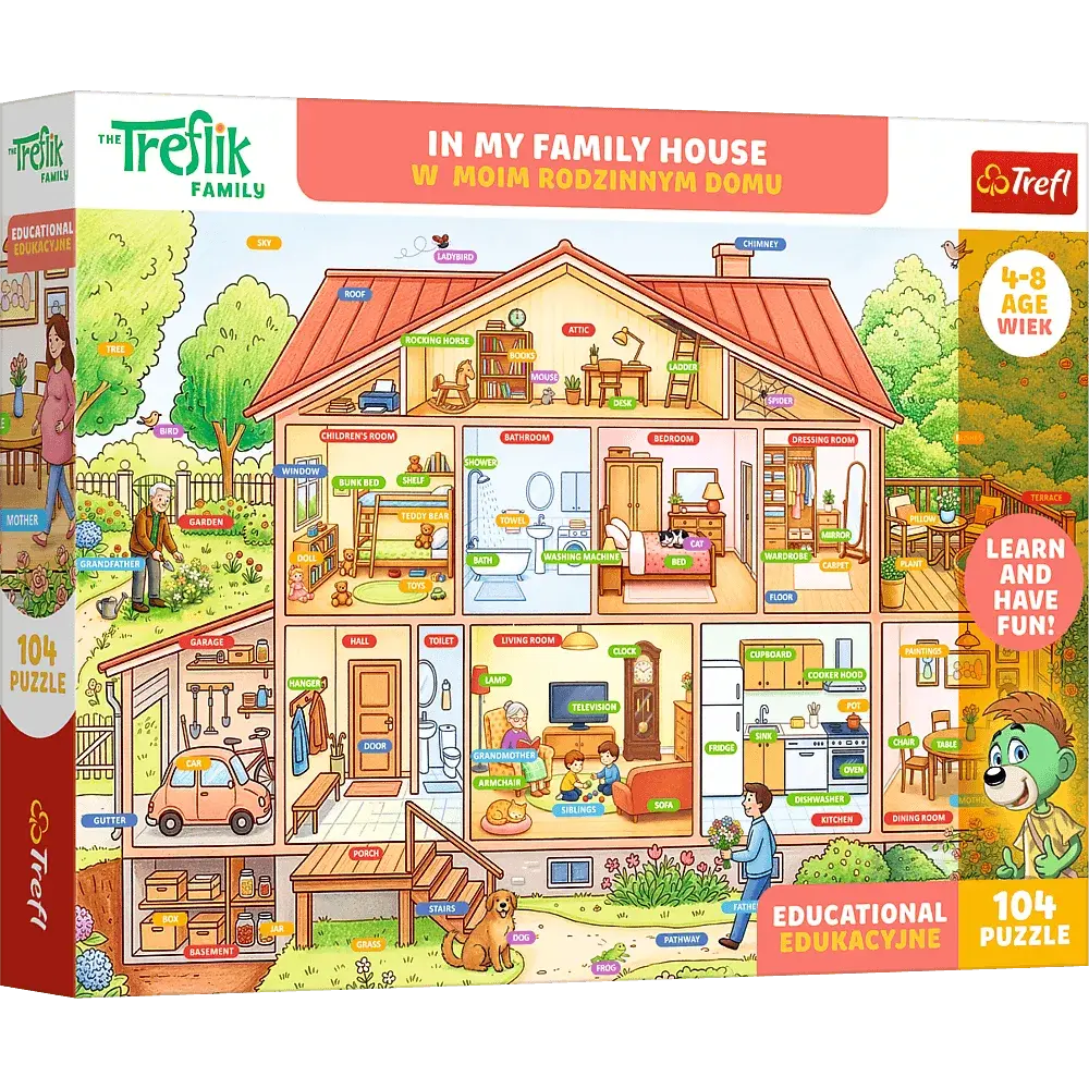 Puzzle edukacyjne 104 Rodzina Treflików W moim rodzinnym domu 1