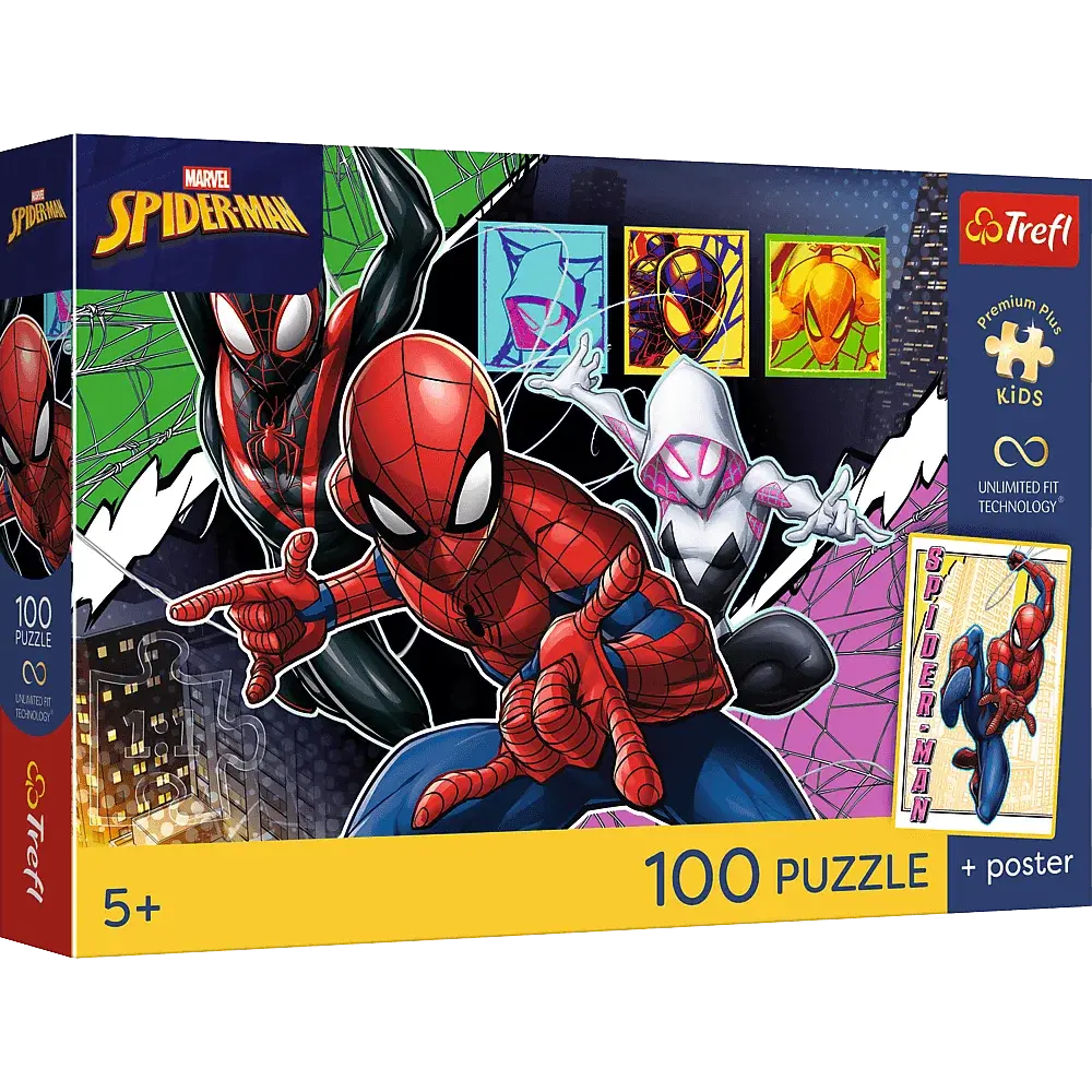 Puzzle 100 Spiderman Bohaterski Pająk 1