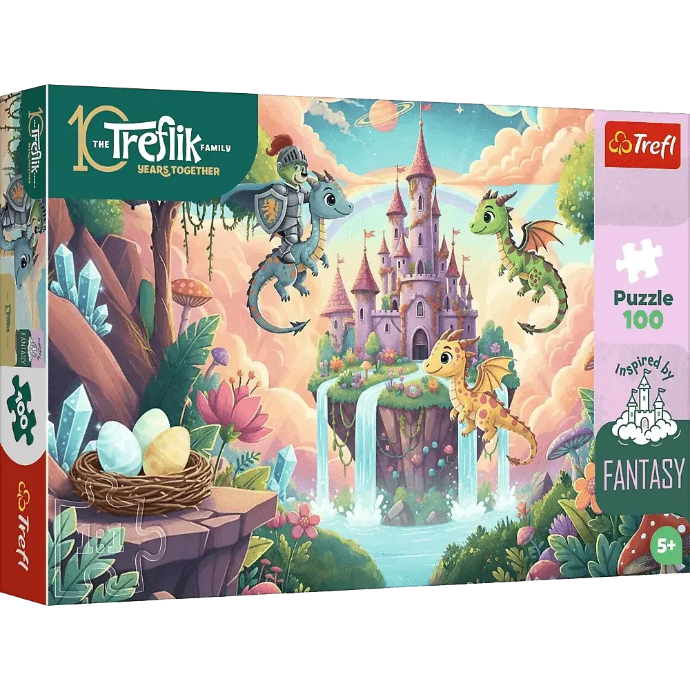 Puzzle 100 Rodzina Treflików Rycerz Treflik i smoki 1