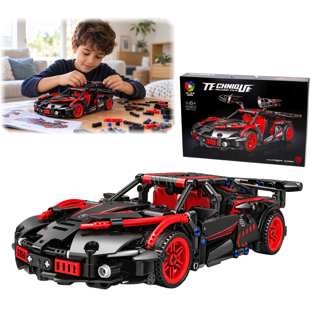 Klocki SAMOCHÓD SPORTOWY hyper car 487el JIQILE auto 48015 1