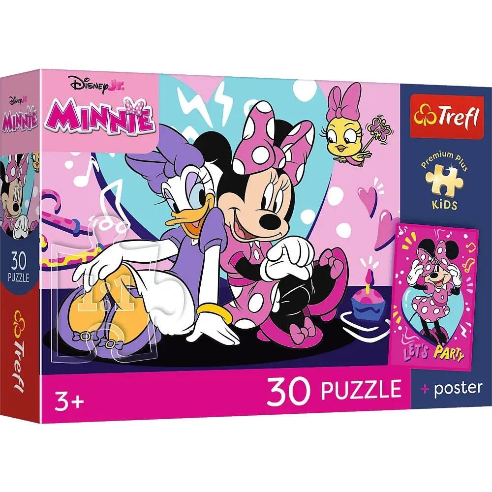 Puzzle 30 MYSZKA MIKI Radosna Minnie + plakat 1
