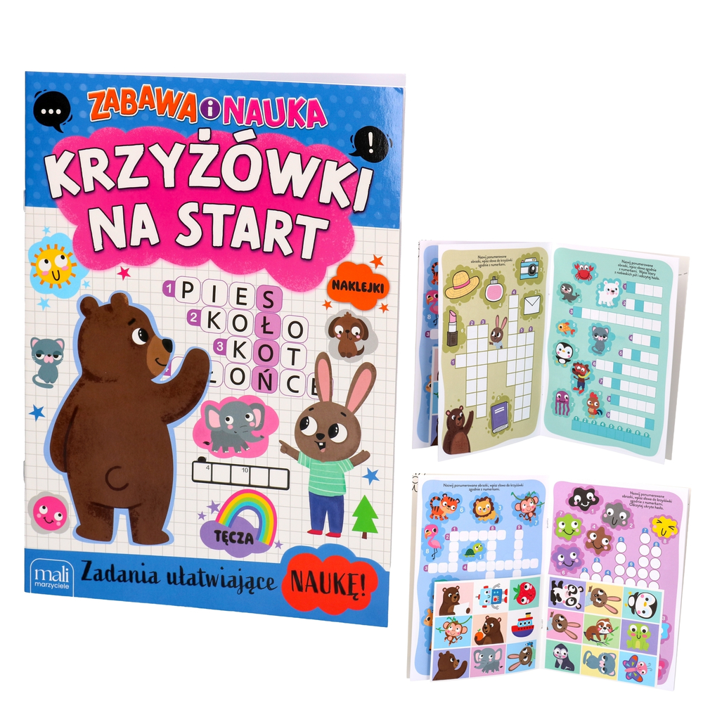 Książka KRZYŻÓWKI NA START zeszyt zadań - zabawa i nauka 1