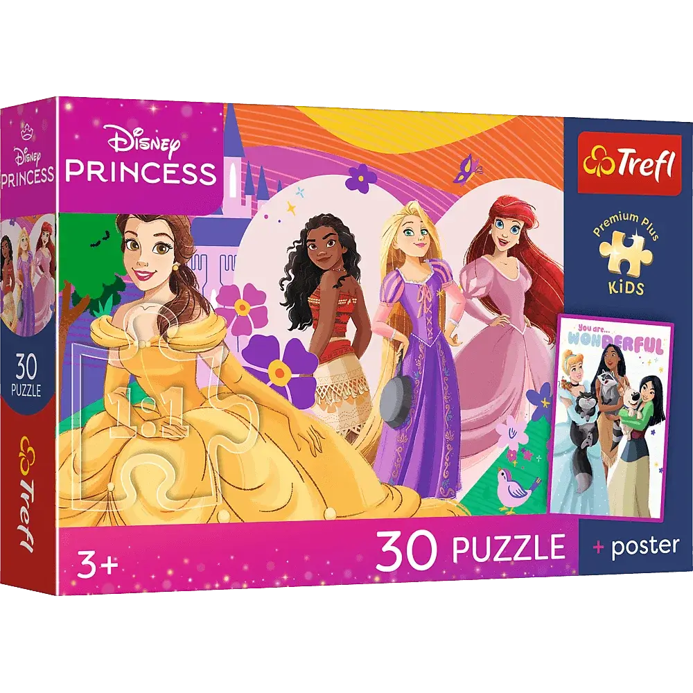 Puzzle 30 PRINCESS Księżniczki i przyjaźń + plakat 1