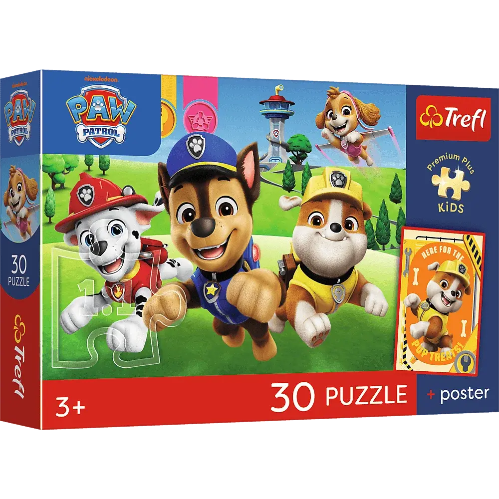 Puzzle 30 PSI PATROL Psiaki w drodze + plakat 1