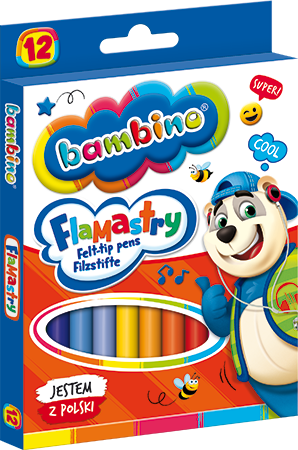 Flamastry BAMBINO 12 kolorów 1