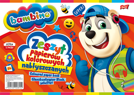 Zeszyt papierów kolorowych BAMBINO 1