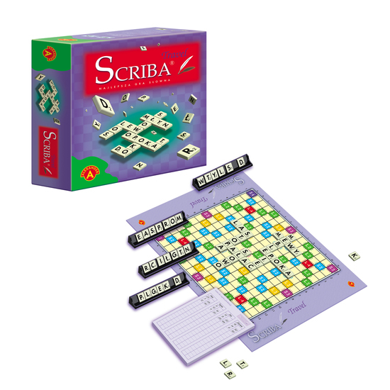 Scriba travel. polskie scrable układaj wyrazy, gra towarzyska 1