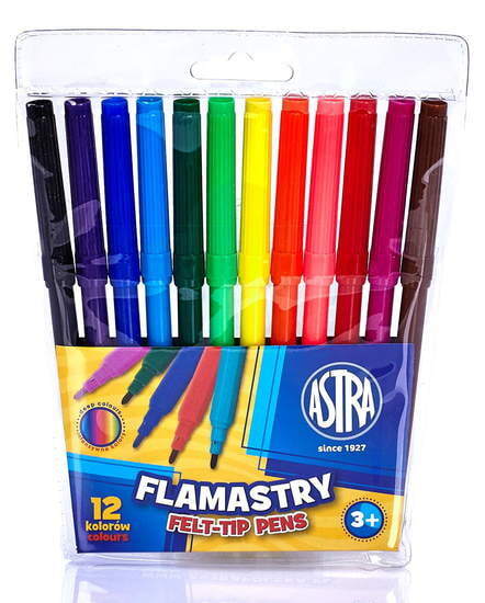 FLAMASTRY  ASTRA 12 kolorów 1