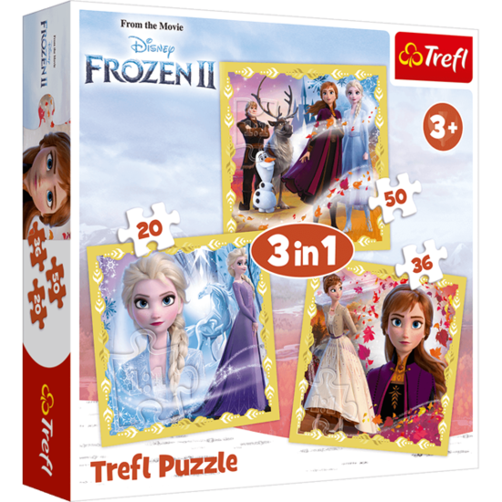 Puzzle 3w1 Frozen 2 Moc Anny i Elsy 1