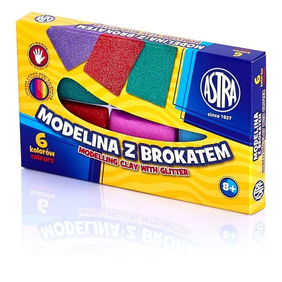 MODELINA Z BROKATEM 6 KOLORÓW 1