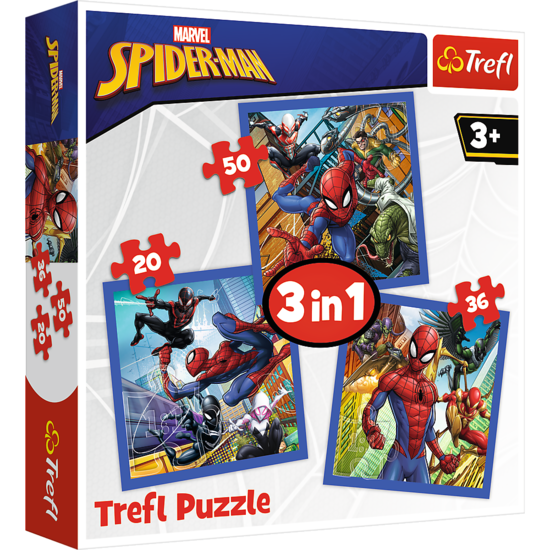 Puzzle 3w1 Pajęcza siła Spider-Man 1