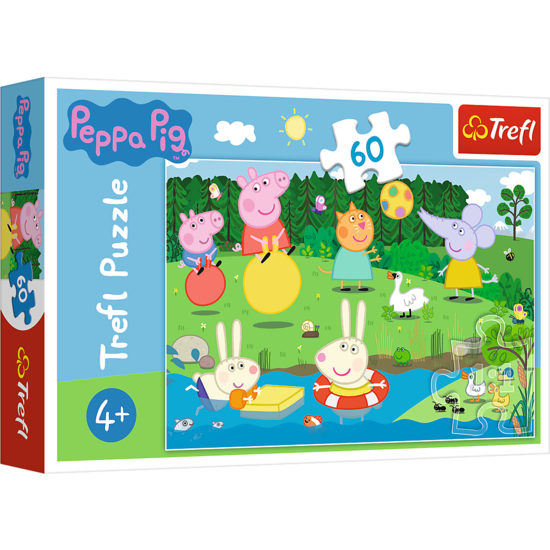 Puzzle 60 Świnka Peppa Wakacyjna zabawa 1