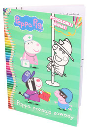 Kolorowanka Świnka Peppa. PEPPA POZNAJE ZAWODY 1