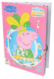 KOLOROWANKA ŚWINKA PEPPA MALOWANIE WODĄ - KOLOROWE STROJE 1