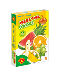 Karty Piotruś i memo WARZYWA OWOCE 2w1 1