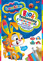 Blok techniczny 10k kolorowe kartki BAMBINO 1