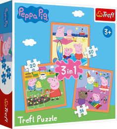 Puzzle 3w1 Pomysłowa Świnka Peppa 1