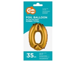 BALON FOLIOWY CYFRA „0” 1